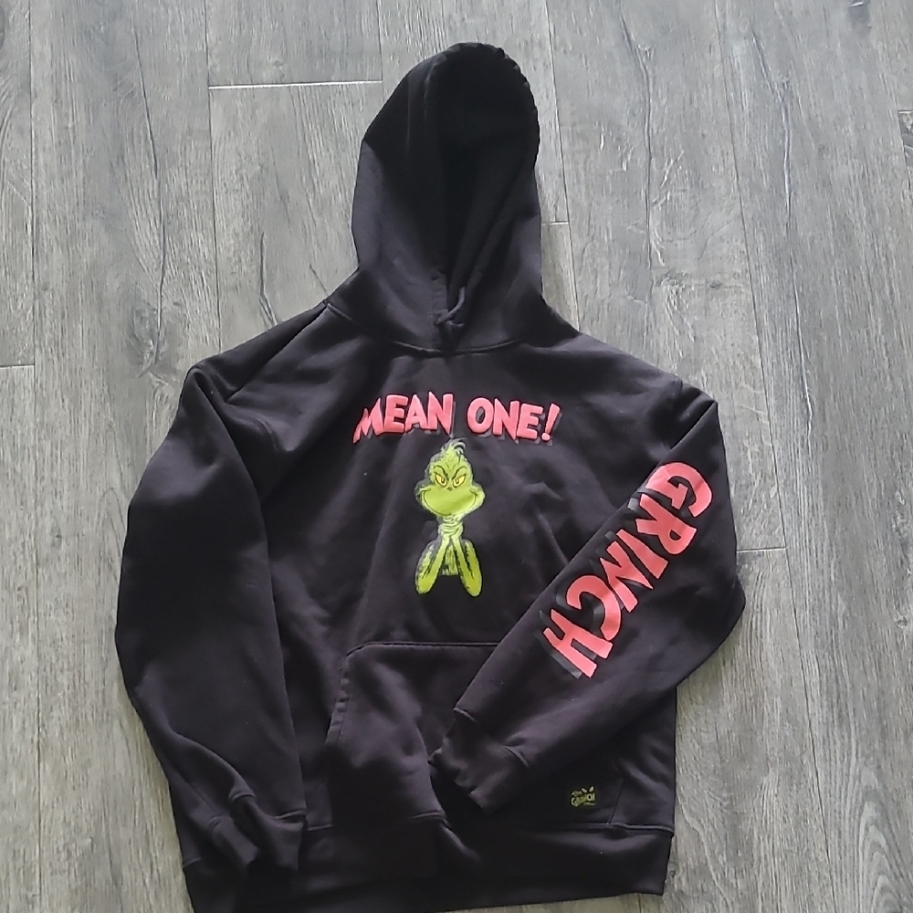 Grinch Black Sweater with Playful Graphics